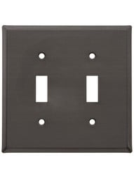 Country Tin Double Toggle Switch Plate in Country Tin.